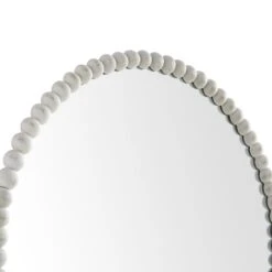 Luna Round Bobbin Wall Mirror 77 X 77 Cm, Washed White 15 Luna Round Bobbin Wall Mirror 77 X 77 Cm, Washed White -Entreprise Cc Shop MIRR 083 WASHWHITE detail1
