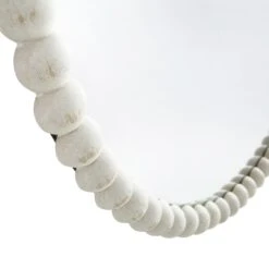 Luna Round Bobbin Wall Mirror 77 X 77 Cm, Washed White 16 Luna Round Bobbin Wall Mirror 77 X 77 Cm, Washed White -Entreprise Cc Shop MIRR 083 WASHWHITE detail2