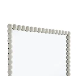 Luna Rectangular Bobbin Wall Mirror 80 X 60 Cm, Washed White -Entreprise Cc Shop MIRR 089 WASHWHITE detail1