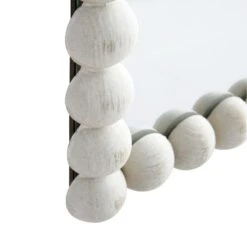 Luna Rectangular Bobbin Wall Mirror 80 X 60 Cm, Washed White -Entreprise Cc Shop MIRR 089 WASHWHITE detail2