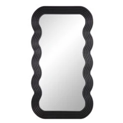 Venus Full Length Wave Mirror 180 X 100 Cm, Black 13 Venus Full Length Wave Mirror 180 X 100 Cm, Black -Entreprise Cc Shop MIRR 162 BLACK WB1