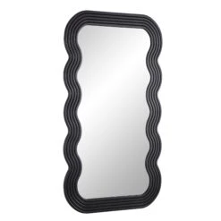 Venus Full Length Wave Mirror 180 X 100 Cm, Black 14 Venus Full Length Wave Mirror 180 X 100 Cm, Black -Entreprise Cc Shop MIRR 162 BLACK WB2