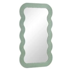 Venus Full Length Wave Mirror 180 X 100 Cm, Sage Green -Entreprise Cc Shop MIRR 162 SAGE WB2