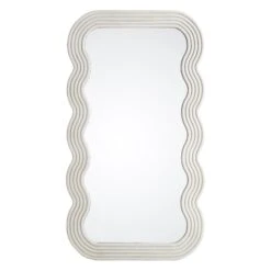 Venus Full Length Wave Mirror 180 X 100 Cm, Washed White -Entreprise Cc Shop MIRR 162 WASHWHITE WB1
