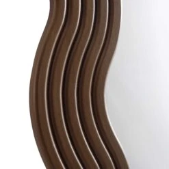 Venus Full Length Wave Mirror 180 X 100 Cm, Walnut -Entreprise Cc Shop MIRR 162 WOOD detail2