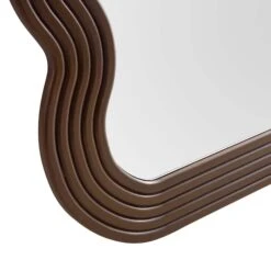 Venus Full Length Wave Mirror 180 X 100 Cm, Walnut -Entreprise Cc Shop MIRR 162 WOOD detail3