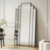 Sonia Black Metal Frame Art Deco Full Length Floor Mirror 179 X 80 Cm -Entreprise Cc Shop MIRR 175 BLACK main