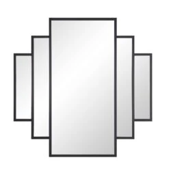 Sonia Black Metal Frame Art Deco Square Wall Mirror 90 X 90 Cm 11 Sonia Black Metal Frame Art Deco Square Wall Mirror 90 X 90 Cm -Entreprise Cc Shop MIRR 176 BLACK WB1
