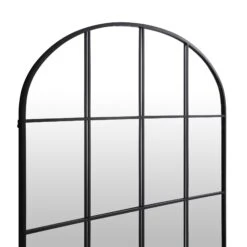 Portobello Arched Full Length Metal Frame Window Mirror 180 X 140 Cm, Black -Entreprise Cc Shop MIRR 280 BLACK detail1