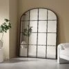 Portobello Arched Full Length Metal Frame Window Mirror 180 X 140 Cm, Black 1 Portobello Arched Full Length Metal Frame Window Mirror 180 X 140 Cm, Black -Entreprise Cc Shop MIRR 280 BLACK main