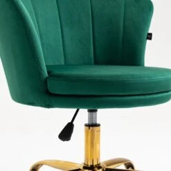 Hepburn Scalloped Swivel Chair (Green Velvet) 15 Hepburn Scalloped Swivel Chair (Green Velvet) -Entreprise Cc Shop MO101GREENVEL detail3