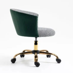 Kylie Houndstooth And Velvet Swivel Chair -Entreprise Cc Shop MO103HOUNDSTOOTH 3