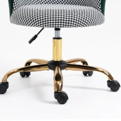 Kylie Houndstooth And Velvet Swivel Chair -Entreprise Cc Shop MO103HOUNDSTOOTH detail3