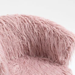 Kylie Plush Shaggy Faux Fur Swivel Chair, Pink 16 Kylie Plush Shaggy Faux Fur Swivel Chair, Pink -Entreprise Cc Shop MO103PINKPLUSH detail1