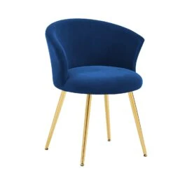 Kylie Set Of 2 Blue Velvet Dining Chairs -Entreprise Cc Shop MO104BLUEVEL P WB3