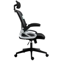 Mesh High Back Extra Padded Swivel Office Chair With Head Support & Adjustable Arms, Black -Entreprise Cc Shop MO21BLACKHB NEW4