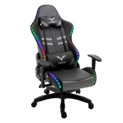 VIRIBUS X1 Office Gaming Chair With 12-Colour LED Lights, Black And Grey 20 VIRIBUS X1 Office Gaming Chair With 12-Colour LED Lights, Black And Grey -Entreprise Cc Shop MO92GREYBLACK 2