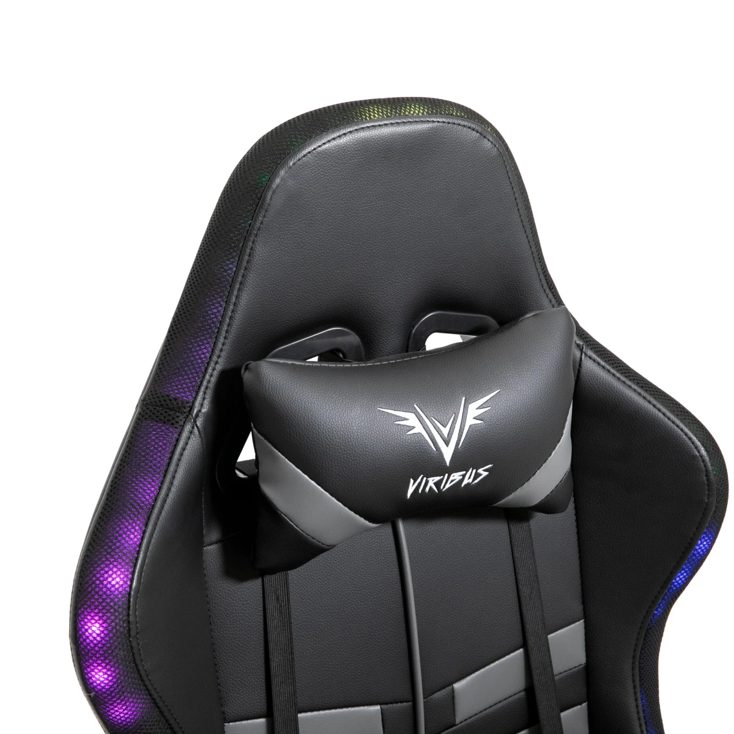 VIRIBUS X1 Office Gaming Chair With 12-Colour LED Lights, Black And Grey 12 VIRIBUS X1 Office Gaming Chair With 12-Colour LED Lights, Black And Grey - Image 10