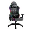 VIRIBUS X1 Office Gaming Chair With 12-Colour LED Lights, Black And Grey