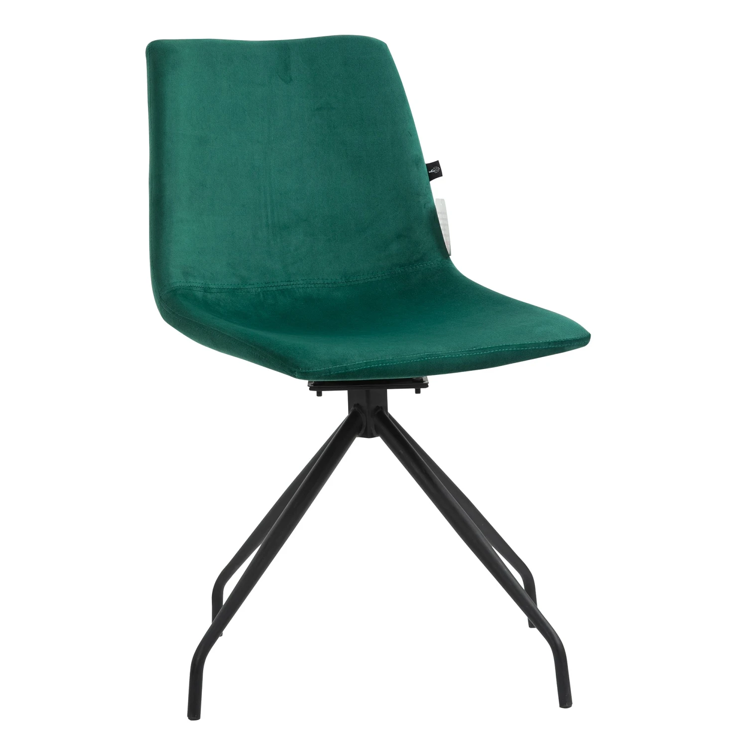 Florian Pair Of Velvet Effect Microfibre Dining Chairs In Green 4 Florian Pair Of Velvet Effect Microfibre Dining Chairs In Green - Image 2