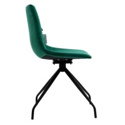 Florian Pair Of Velvet Effect Microfibre Dining Chairs In Green 15 Florian Pair Of Velvet Effect Microfibre Dining Chairs In Green -Entreprise Cc Shop MO98GREEN 3