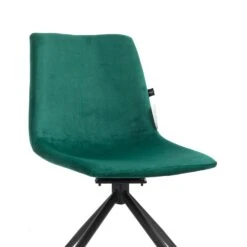 Florian Pair Of Velvet Effect Microfibre Dining Chairs In Green 18 Florian Pair Of Velvet Effect Microfibre Dining Chairs In Green -Entreprise Cc Shop MO98GREEN detail1