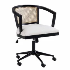 Lucia Natural Cane Swivel Desk Chair 18 Lucia Natural Cane Swivel Desk Chair -Entreprise Cc Shop OCH 035 BLACK BEIGEFAB WB2