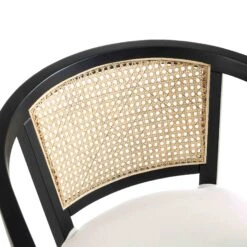 Lucia Natural Cane Swivel Desk Chair 22 Lucia Natural Cane Swivel Desk Chair -Entreprise Cc Shop OCH 035 BLACK BEIGEFAB detail1