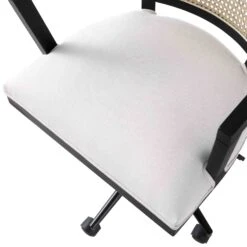 Lucia Natural Cane Swivel Desk Chair 24 Lucia Natural Cane Swivel Desk Chair -Entreprise Cc Shop OCH 035 BLACK BEIGEFAB detail3