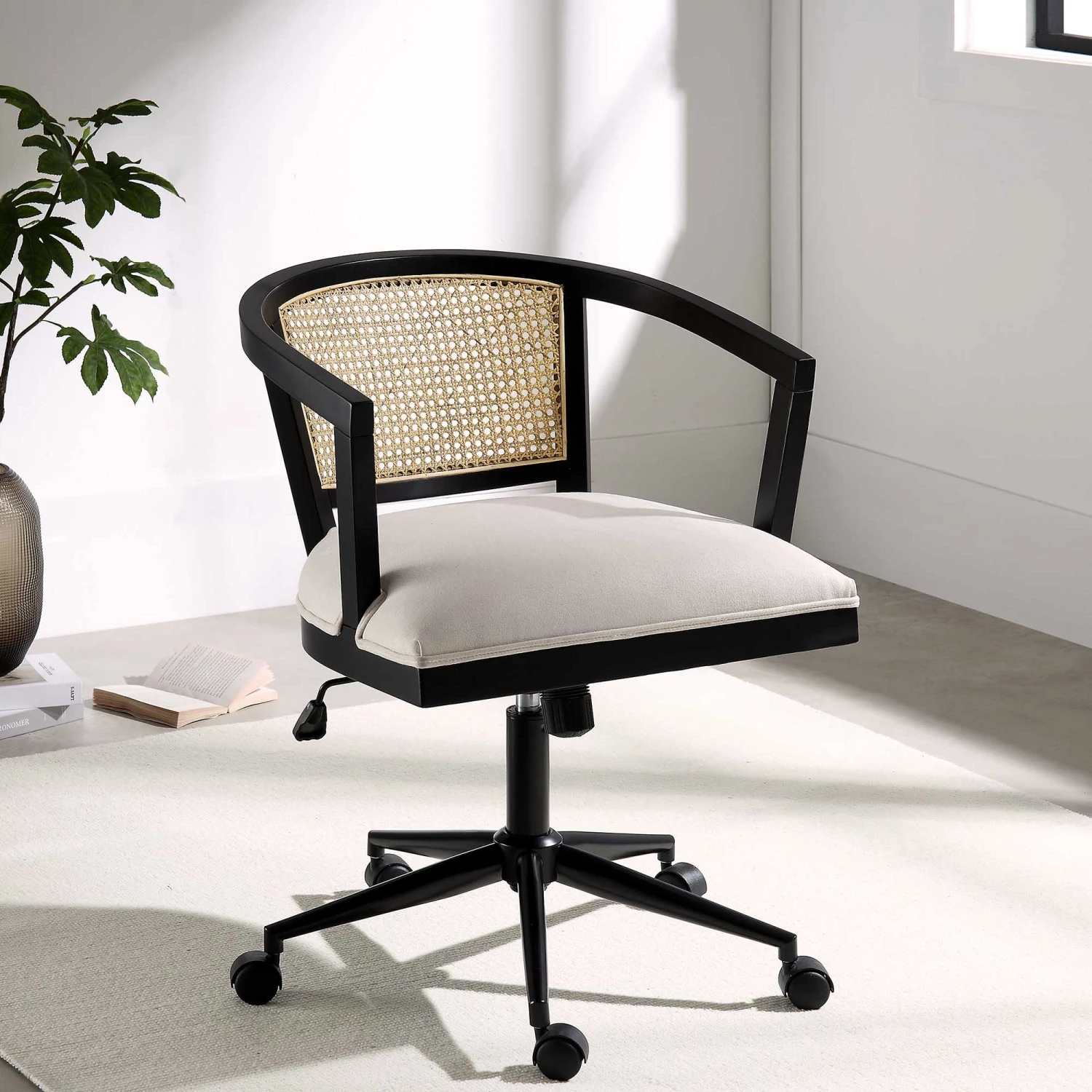 Lucia Natural Cane Swivel Desk Chair 3 Lucia Natural Cane Swivel Desk Chair