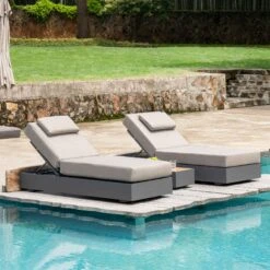 Jardin Aluminium Outdoor Sun Lounger Set, Granite 7 Jardin Aluminium Outdoor Sun Lounger Set, Granite -Entreprise Cc Shop OD ALU1 GRANITE SUNLG SET scene3