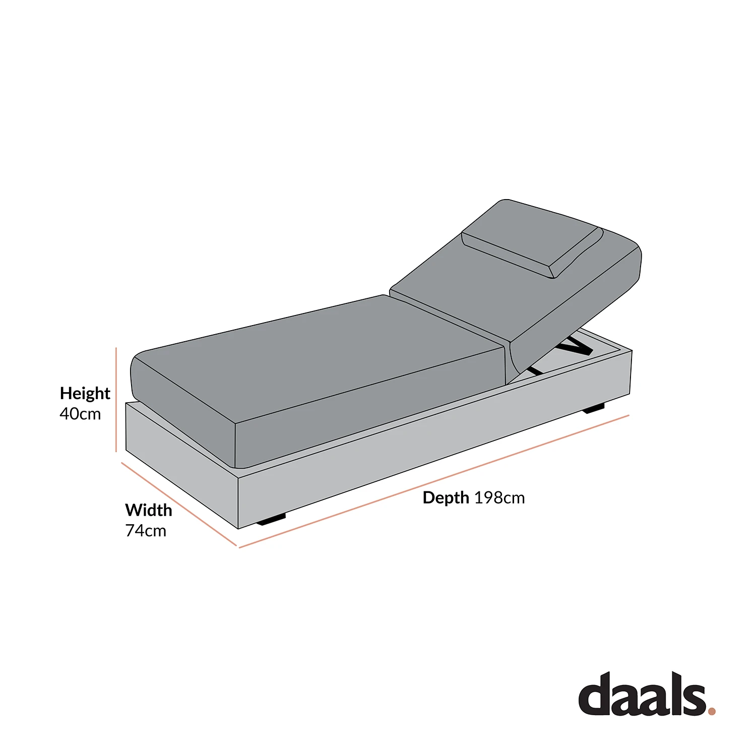 Jardin Aluminium Outdoor Sun Lounger, Granite 6 Jardin Aluminium Outdoor Sun Lounger, Granite - Image 4