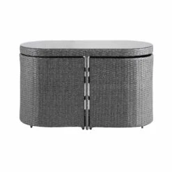 Granchester Rattan Balcony Bistro Set, Grey -Entreprise Cc Shop OD BISTR 7034 DARKGREY WB5