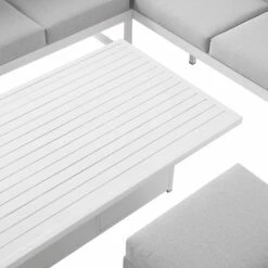 Albany Aluminium Large Corner Casual Dining Set With Rising Table, White 27 Albany Aluminium Large Corner Casual Dining Set With Rising Table, White -Entreprise Cc Shop OD DINE 1045 WHITE detail2