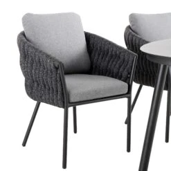 Montebello 6-Seater Outdoor Black Rope And Aluminium Oval Dining Set With Grey Ceramic Dining Table 19 Montebello 6-Seater Outdoor Black Rope And Aluminium Oval Dining Set With Grey Ceramic Dining Table -Entreprise Cc Shop OD DINE 1072 BLACK detail1