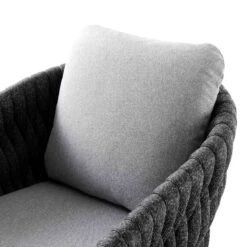 Montebello 6-Seater Outdoor Black Rope And Aluminium Oval Dining Set With Grey Ceramic Dining Table 21 Montebello 6-Seater Outdoor Black Rope And Aluminium Oval Dining Set With Grey Ceramic Dining Table -Entreprise Cc Shop OD DINE 1072 BLACK detail3