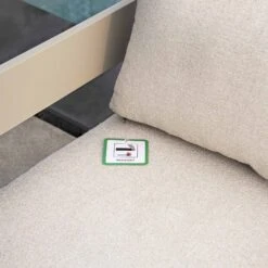 Jardin Aluminium Large Corner Casual Dining Set With Rising Firepit Table, Pumice -Entreprise Cc Shop OD DINE 906 PUMICE SET scene5