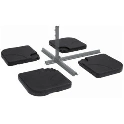 Pack Of 4 Square Sand/Water Fillable Parasol Base Weights -Entreprise Cc Shop OD PRACC 14 4P 2