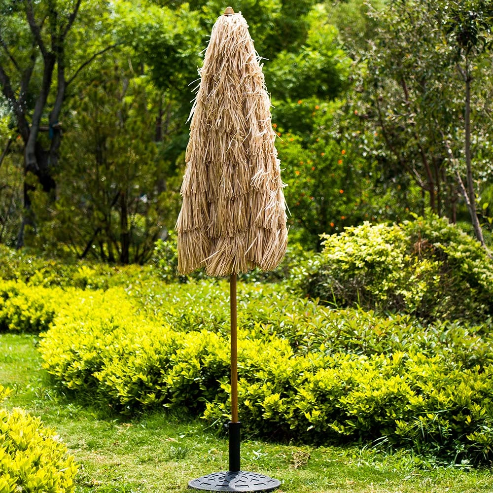 2.2M Thatch Patio Tiki Straw Parasol With Aluminium Tilt 6 2.2M Thatch Patio Tiki Straw Parasol With Aluminium Tilt - Image 4