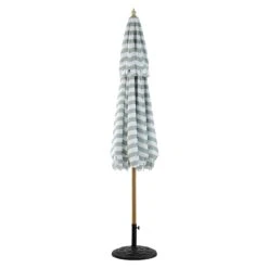 Fabienne Sage Green And White Striped 3M Double Top Crank And Tilt Parasol -Entreprise Cc Shop OD PRSL 42 GREENSTRIPE WB3