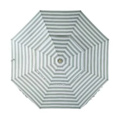 Fabienne Sage Green And White Striped 3M Double Top Crank And Tilt Parasol -Entreprise Cc Shop OD PRSL 42 GREENSTRIPE WB5