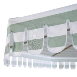 Fabienne Sage Green And White Striped 3M Double Top Crank And Tilt Parasol -Entreprise Cc Shop OD PRSL 42 GREENSTRIPE detail2