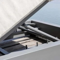 Pedra Rope And Aluminium Outdoor Sun Lounger And Side Table Set -Entreprise Cc Shop OD ROPE2 GREY SLG detail3