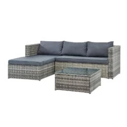 Troy Corner Rattan Garden Sofa Set With Table 17 Troy Corner Rattan Garden Sofa Set With Table -Entreprise Cc Shop OD SF 005 GREY 3