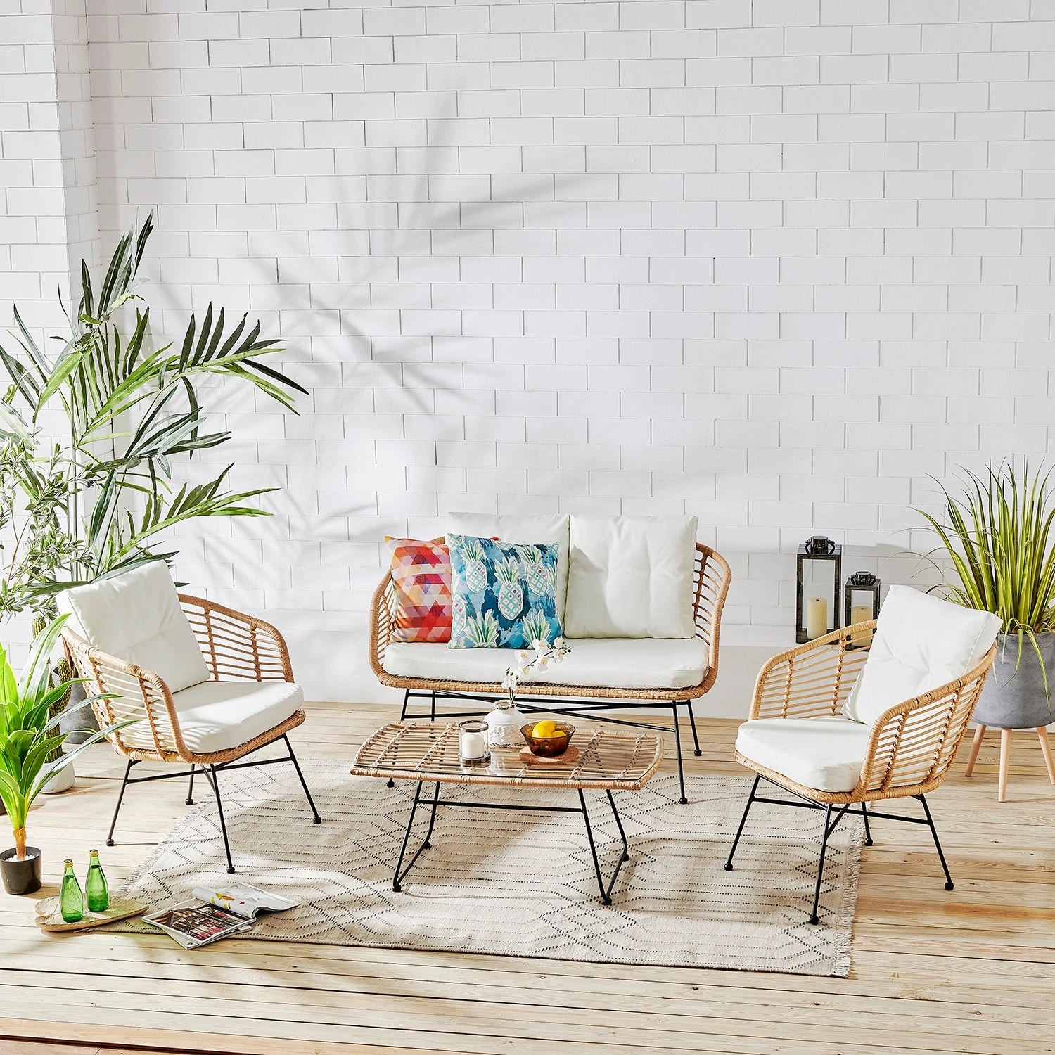 St Loy Natural 4 Seater Rattan Sofa Set 7 St Loy Natural 4 Seater Rattan Sofa Set - Image 6