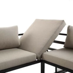 Albany Aluminium Corner Sofa Set With Reclining Back And Coffee Table, Taupe 28 Albany Aluminium Corner Sofa Set With Reclining Back And Coffee Table, Taupe -Entreprise Cc Shop OD SF 1023 TAUPE detail2