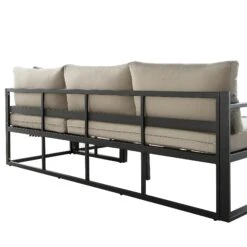 Albany Aluminium Corner Sofa Set With Reclining Back And Coffee Table, Taupe 29 Albany Aluminium Corner Sofa Set With Reclining Back And Coffee Table, Taupe -Entreprise Cc Shop OD SF 1023 TAUPE detail4