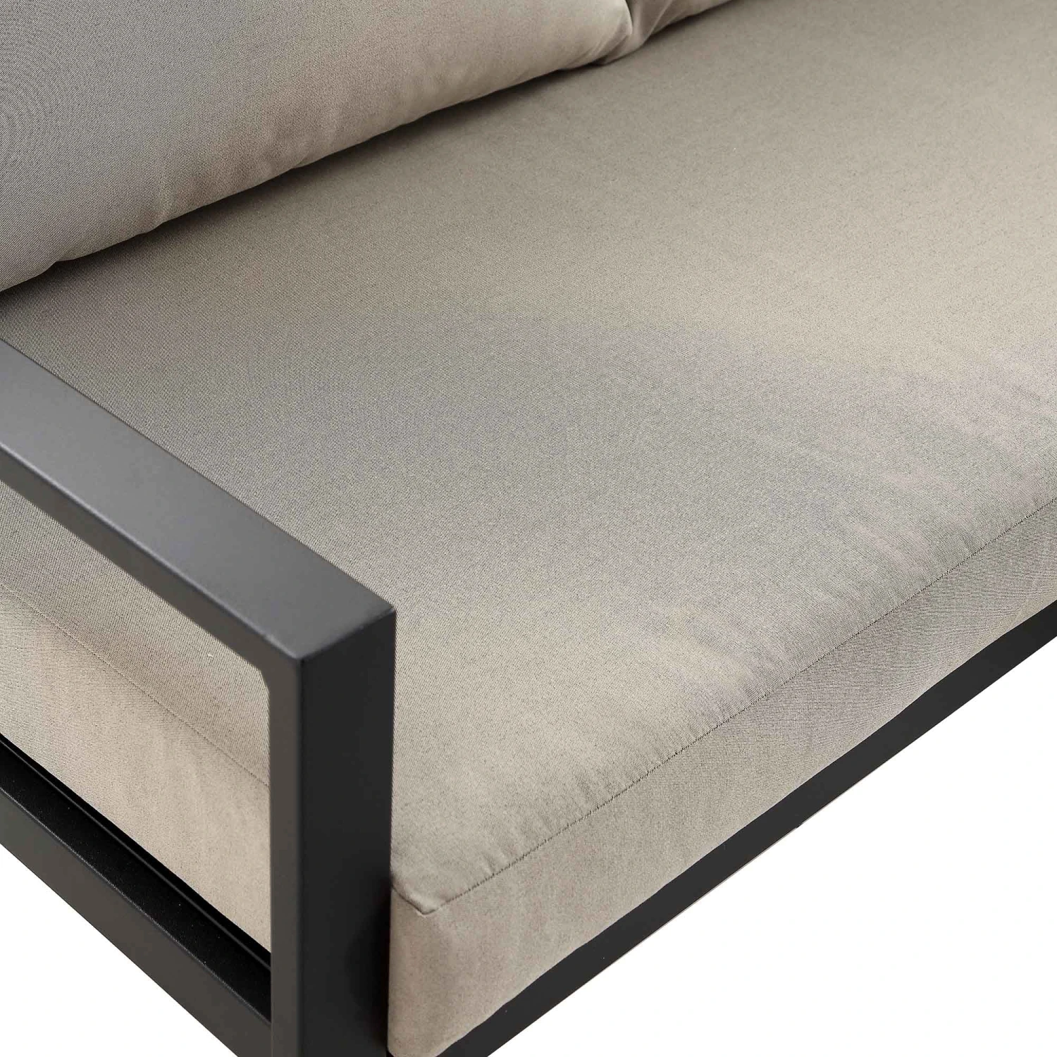 Albany Aluminium Corner Sofa Set With Reclining Back And Coffee Table, Taupe 17 Albany Aluminium Corner Sofa Set With Reclining Back And Coffee Table, Taupe - Image 15