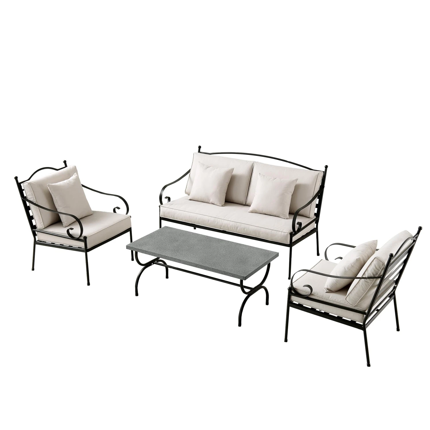 Haymes Indoor And Outdoor Metal Sofa Set With Coffee Table 8 Haymes Indoor And Outdoor Metal Sofa Set With Coffee Table - Image 6