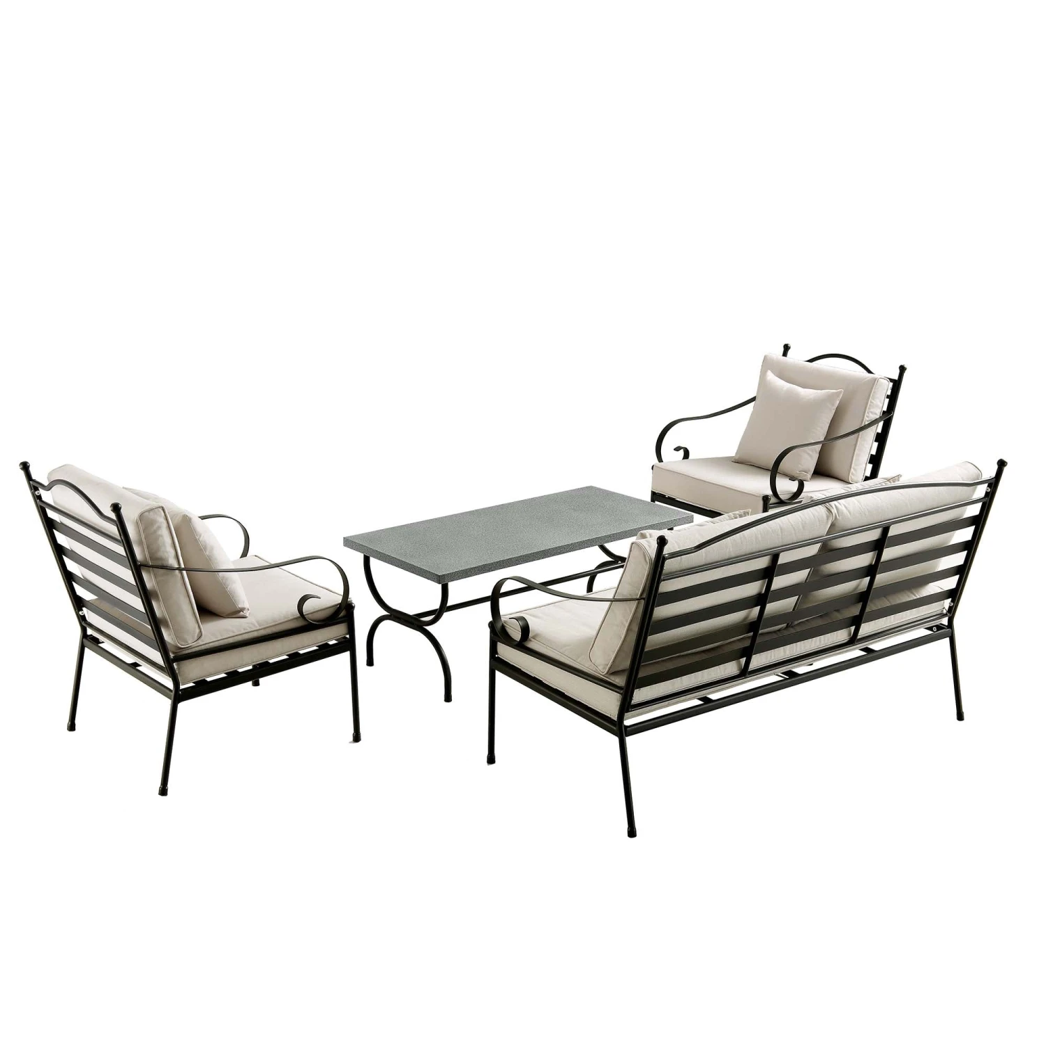 Haymes Indoor And Outdoor Metal Sofa Set With Coffee Table 9 Haymes Indoor And Outdoor Metal Sofa Set With Coffee Table - Image 7
